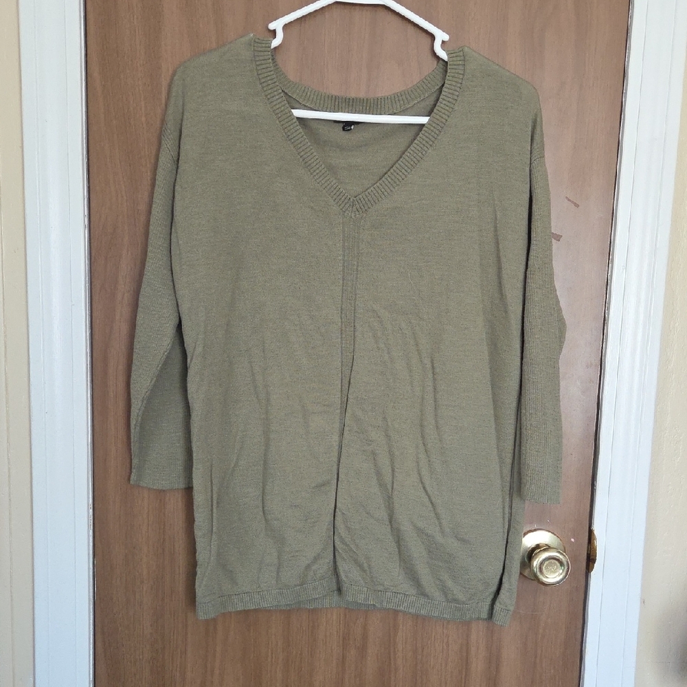 💖 Talbots Olive Knit Top